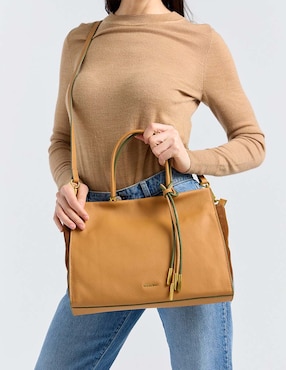 Bolsa satchel Abbacino de piel para mujer