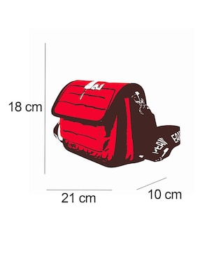 Bolsa crossbody Peanuts Red House Snoopy para mujer