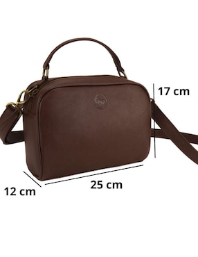 Bolsa satchel Cruzi de piel para mujer