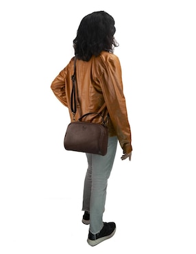 Bolsa satchel Cruzi de piel para mujer