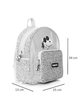 Mochila casual Snoopy Peanuts Pink varnish para mujer