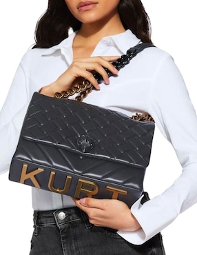 Bolsa crossbody Kurt Geiger King Black On de piel para mujer