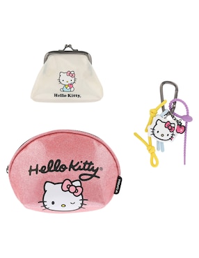 Set cosmetiquera para maquillaje W Capsule Hello Kitty 3 piezas para mujer