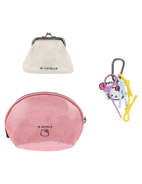 Set cosmetiquera para maquillaje W Capsule Hello Kitty 3 piezas para mujer