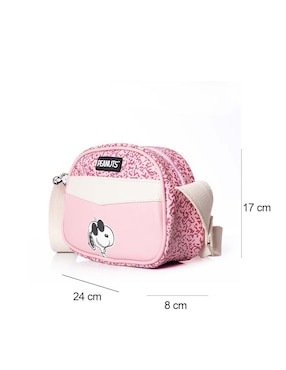 Bolsa crossbody Peanuts Pink Varnish Snoopy para mujer
