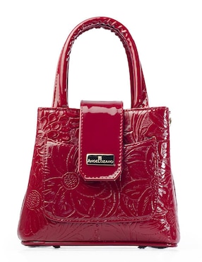 Bolsa crossbody Angelozano Aurelia Charol Grabado Rojo para mujer