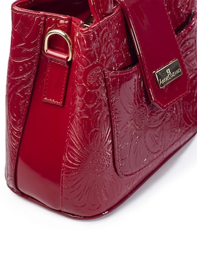 Bolsa crossbody Angelozano Aurelia Charol Grabado Rojo para mujer