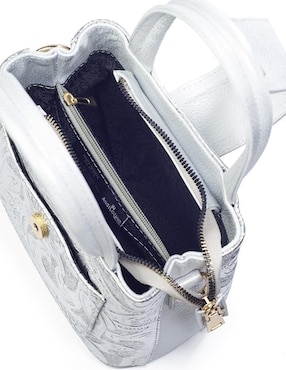Bolsa crossbody Angelozano Aurelia Piel Grabada Plata de piel para mujer