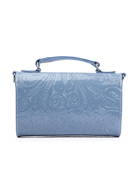 Bolsa crossbody Angelozano Lupita Charol Azul para mujer