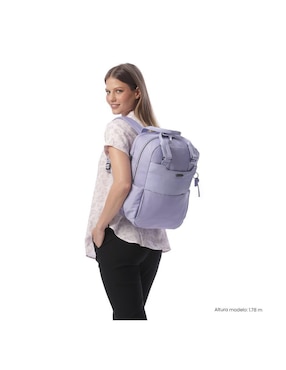 Mochila con portalaptop Totto Toscana impermeable para mujer