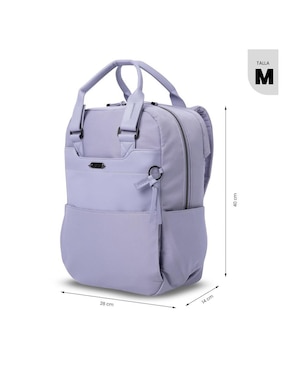 Mochila con portalaptop Totto Toscana impermeable para mujer