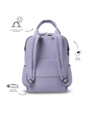 Mochila con portalaptop Totto Toscana impermeable para mujer