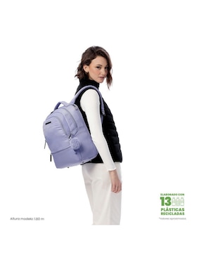 Mochila con portalaptop Totto Adelaide impermeable para mujer