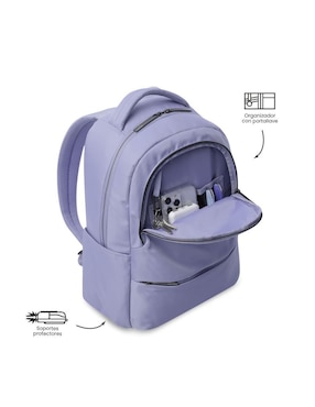 Mochila con portalaptop Totto Adelaide impermeable para mujer
