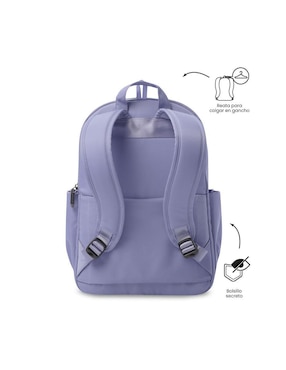 Mochila con portalaptop Totto Adelaide impermeable para mujer