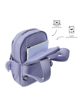Mochila con portalaptop Totto Adelaide impermeable para mujer