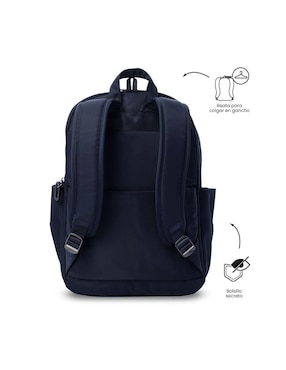 Mochila con portalaptop Totto Adelaide impermeable para mujer