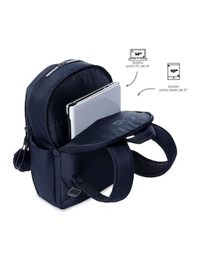 Mochila con portalaptop Totto Adelaide impermeable para mujer