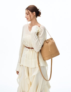 Bolsa bucket H&CO Violetta para mujer