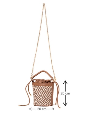 Bolsa bucket Studio F Bombonera Étnica para mujer