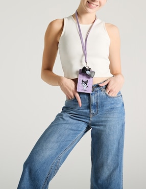 Tarjetero W Capsule Kuromi para mujer