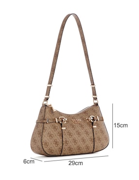 Bolsa shoulder Guess Leona Logo para mujer