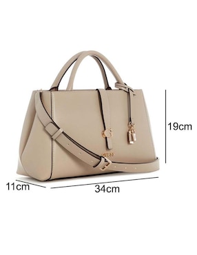 Bolsa satchel Guess Carrie para mujer