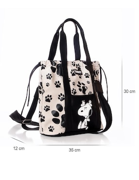 Bolsa bucket Peanuts Snoopy y Woodstock para mujer