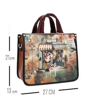 Bolsa satchel Nicole Lee Virtual Friend para mujer