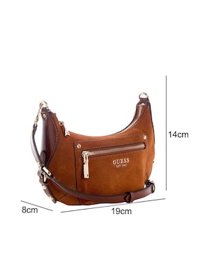 Bolsa shoulder Guess Marsha de cuero para mujer