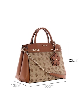 Bolsa satchel Guess Melinda Logo guess para mujer