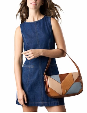 Bolsa shoulder Fossil Dillon de piel para mujer