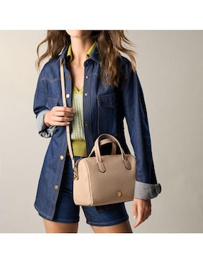 Bolsa satchel Fossil Lainey de piel para mujer