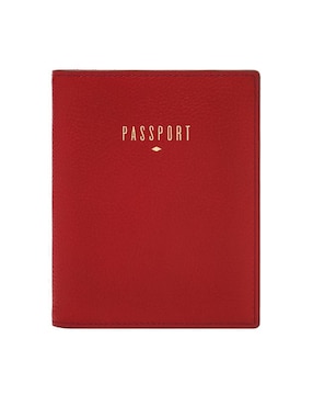 Porta pasaporte Fossil Gift de piel
