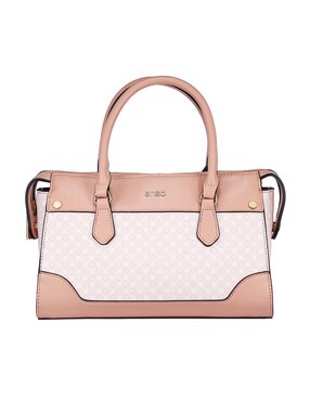 Bolsa satchel Enso Monogram Blush para mujer
