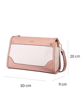 Bolsa crossbody Enso Monogram Blush para mujer