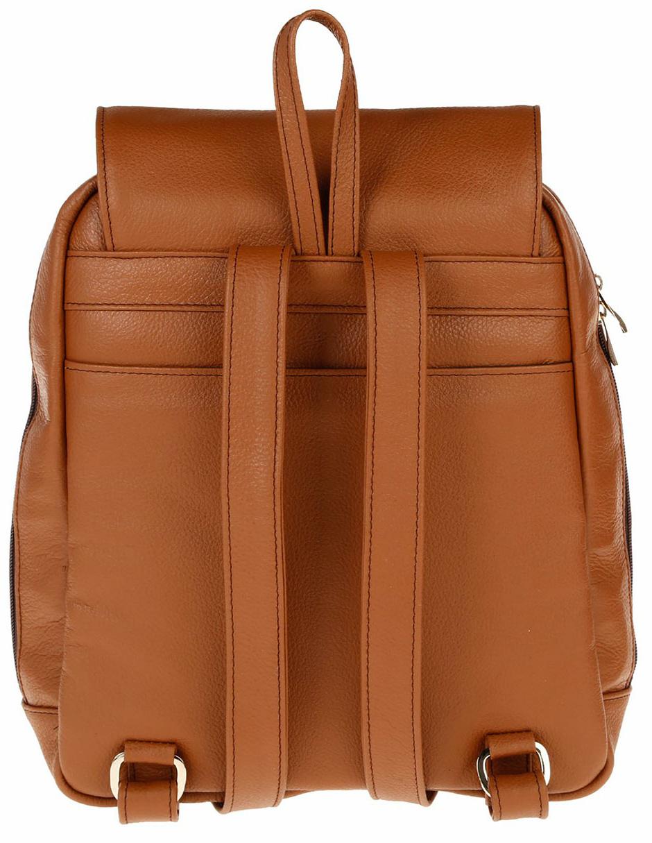 Mochila piel cognac 2