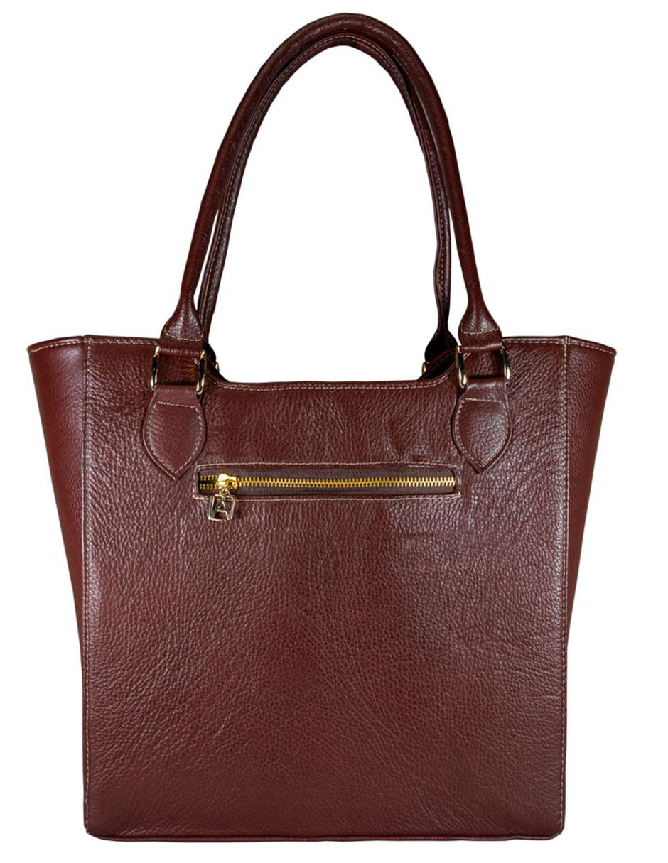 Bolsa tote piel fiusha bordada 3