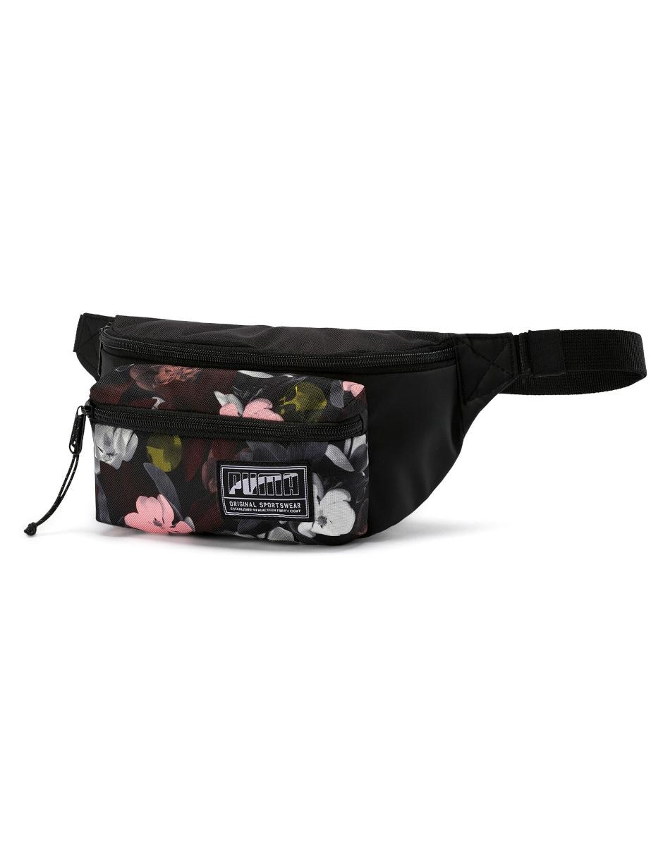Cangurera Puma negra con diseño floral en Liverpool