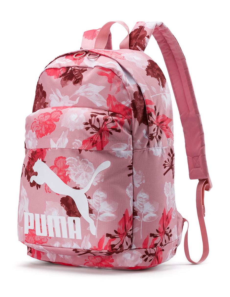 mochila puma floral rosa