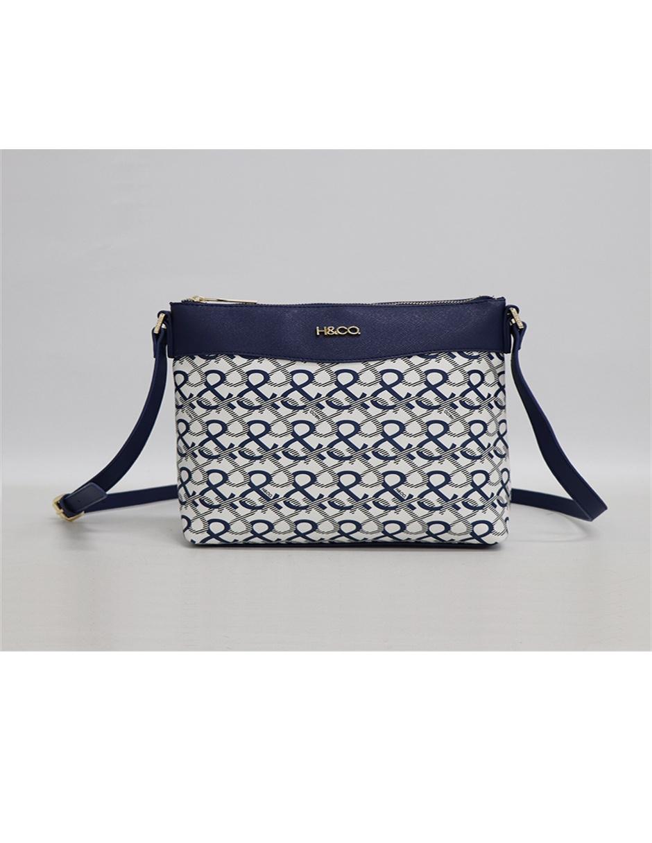 Bolsa crossbody H\u0026CO cierre azul marino logotipo en Liverpool