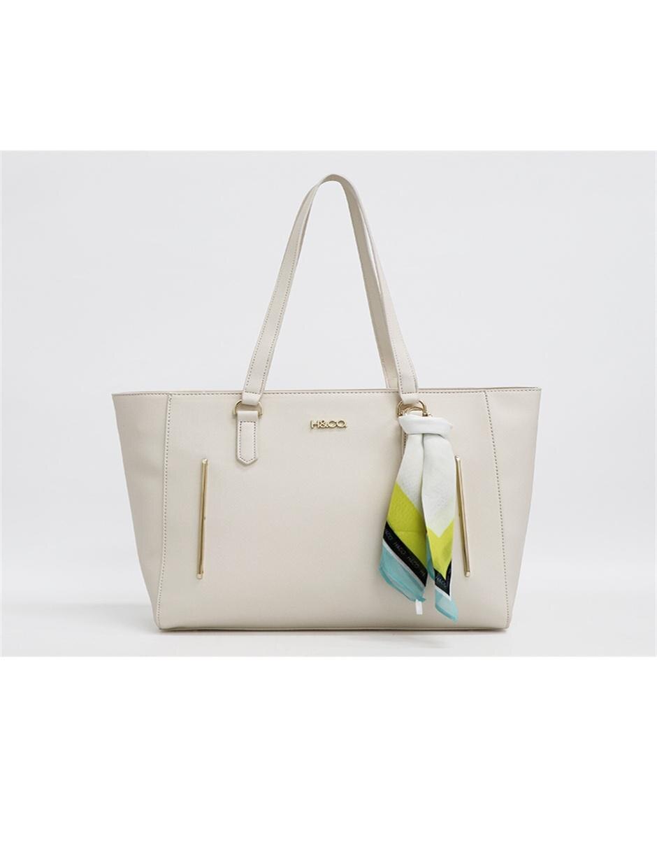Bolsa satchel H\u0026CO cierre beige en Liverpool