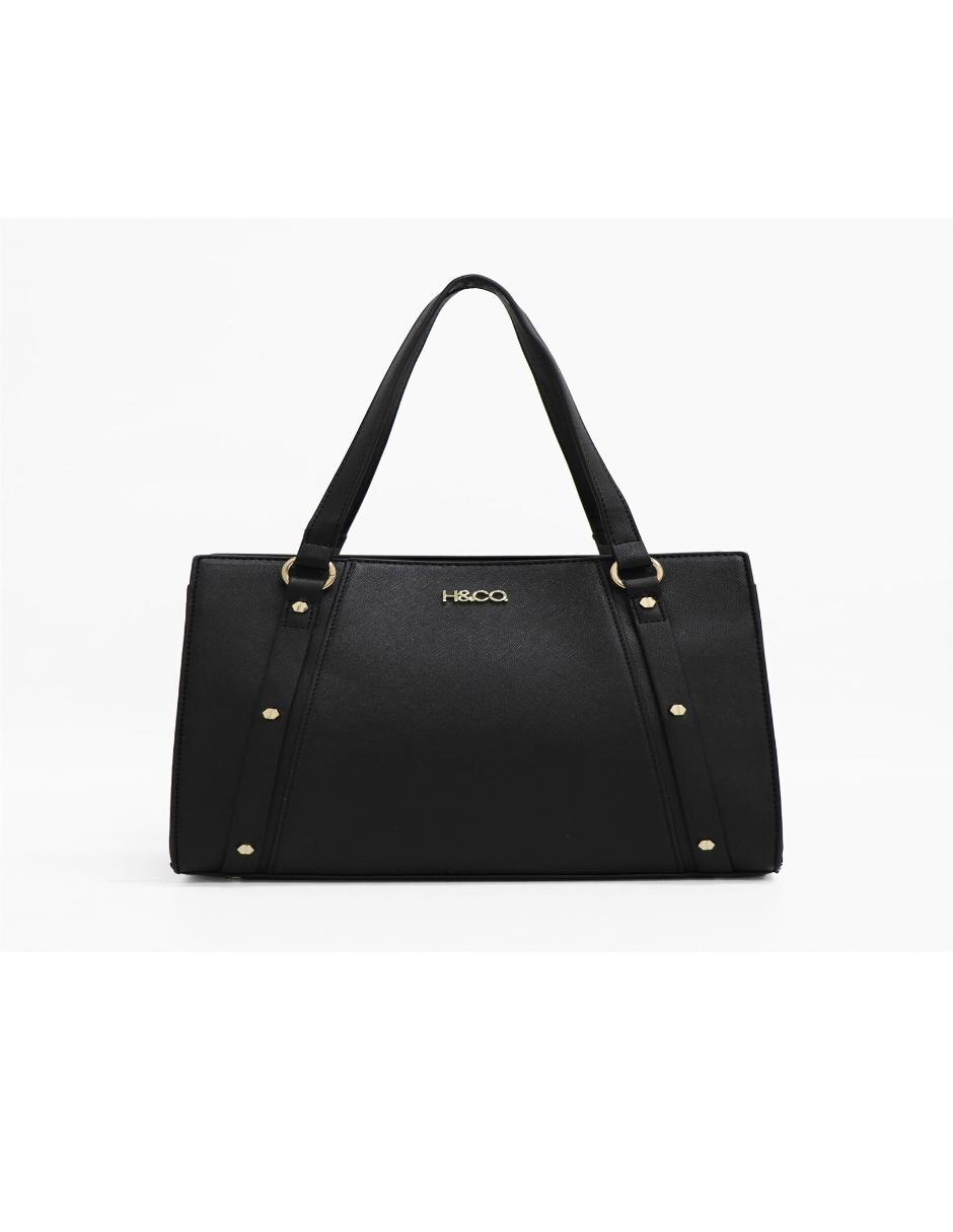 Bolsa tote H\u0026CO negra saffiano en Liverpool