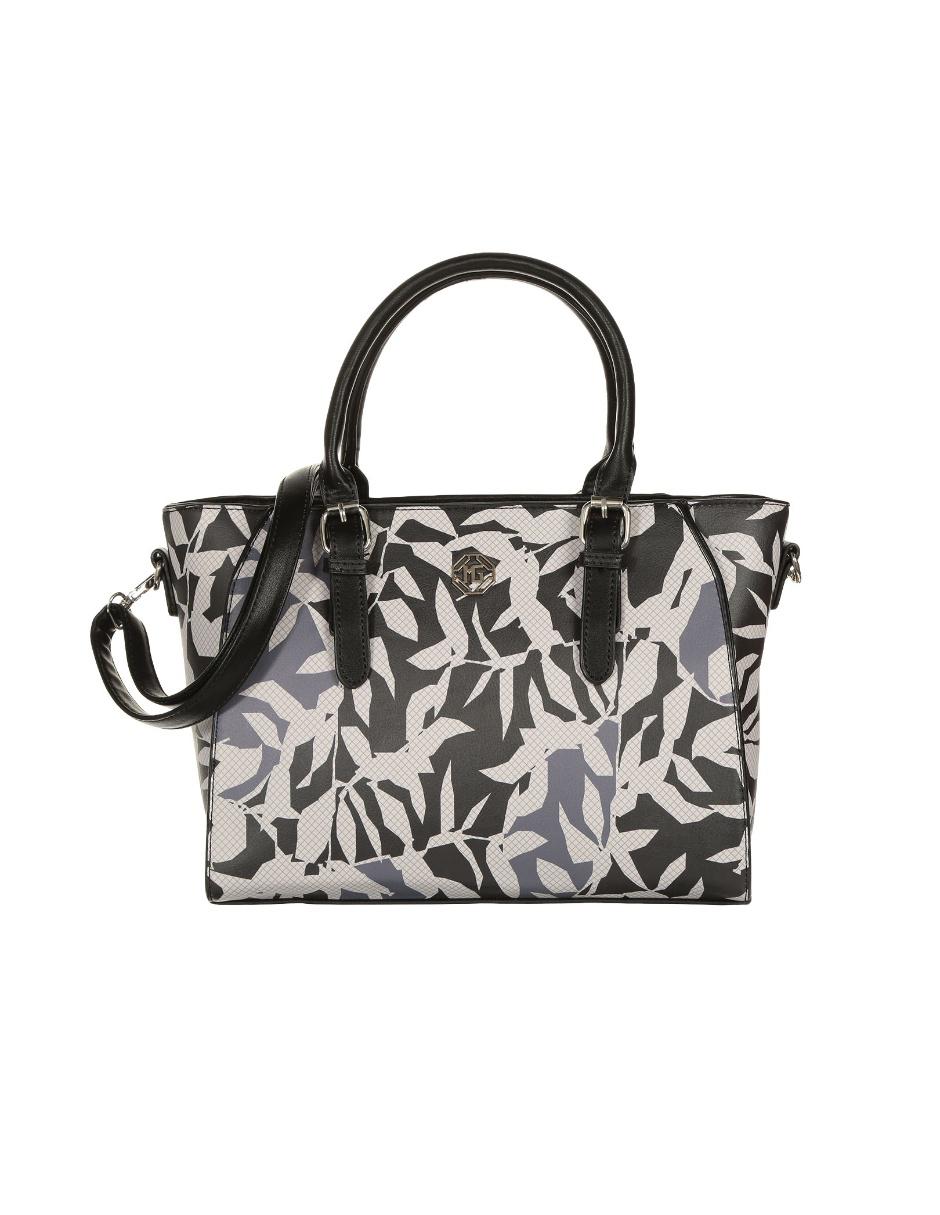 Bolsa satchel Huser cierre con diseño gráfico en Liverpool