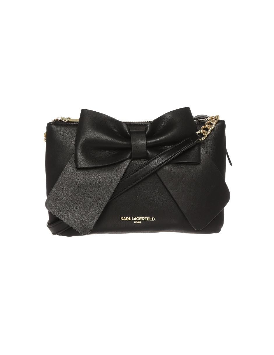 Bolsa crossbody Karl Lagerfeld Paris cierre negra con moño en Liverpool