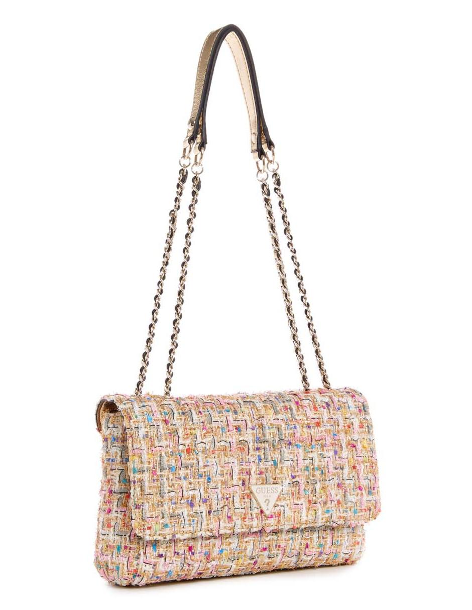 Bolsa crossbody Guess broche oro texturizada en Liverpool