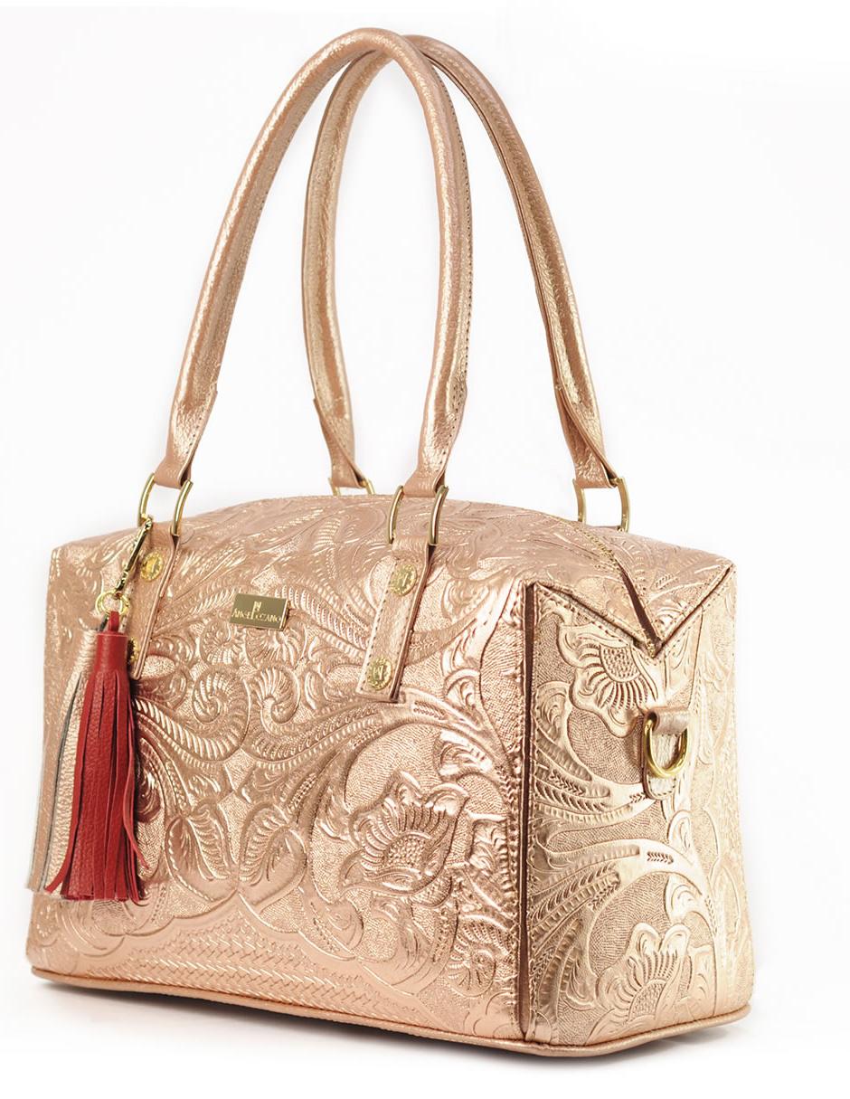 Bolsa bowler México Querido de piel 2