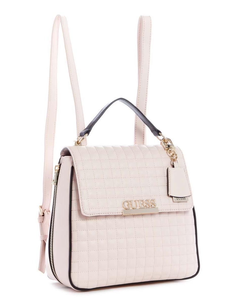 Backpack Guess Beige Capitonada En Liverpool