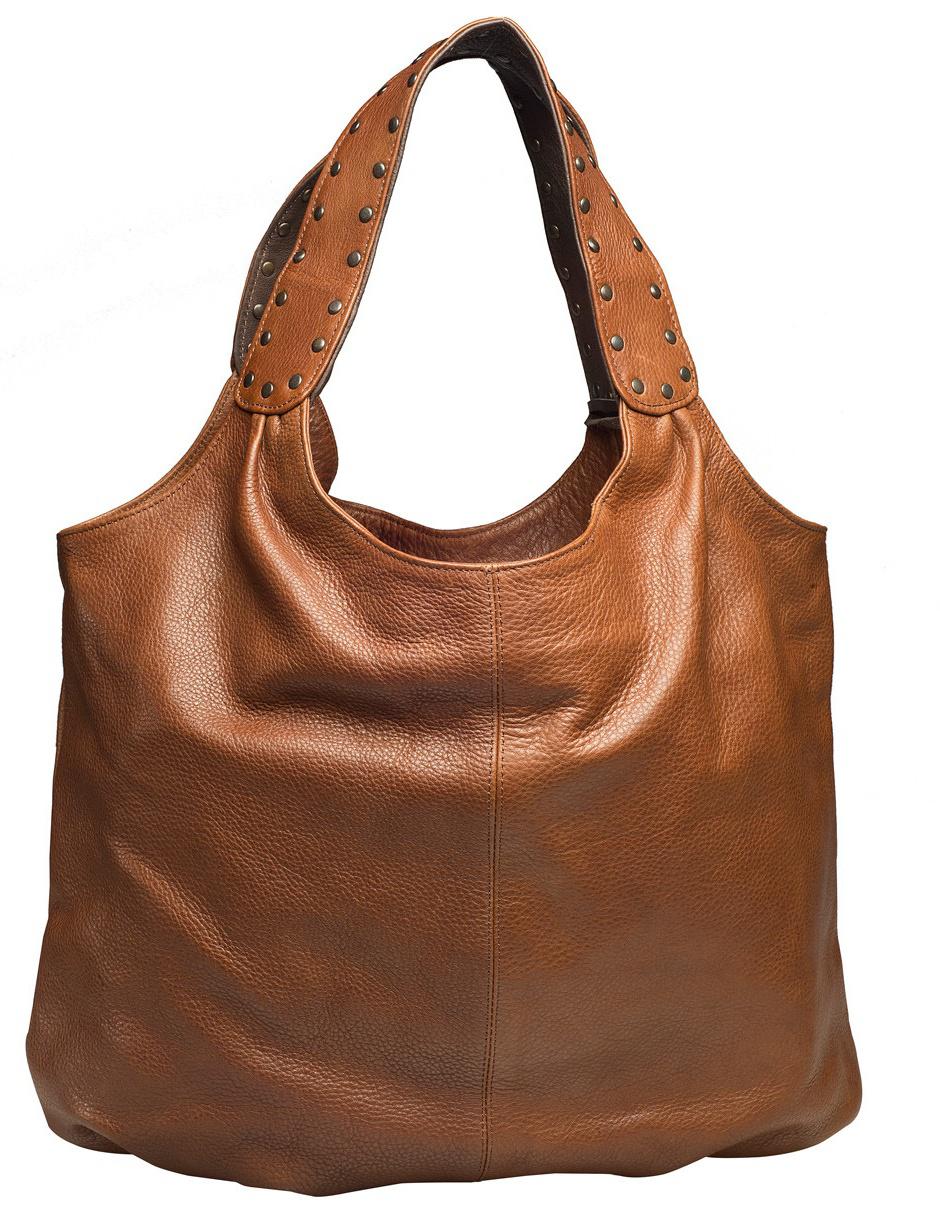 Bolsa hobo piel con pompón 2