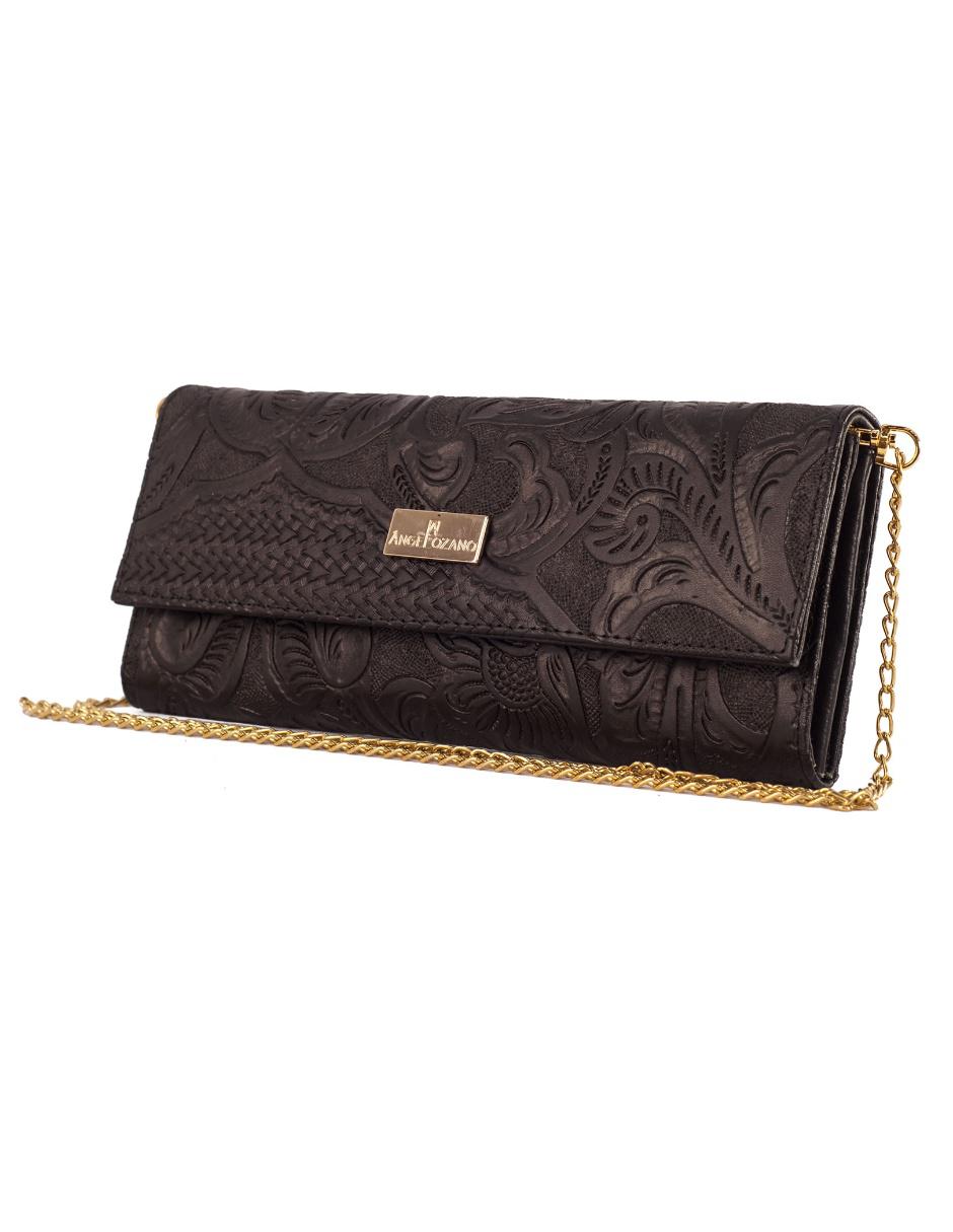 Bolsa clutch Sara piel broche 3